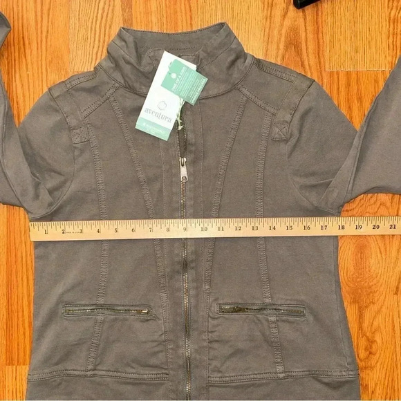 NEW Aventura Womens Small Harper Jacket Moto Zip Gunmetal Grayish Brown Taupe - Picture 13 of 14